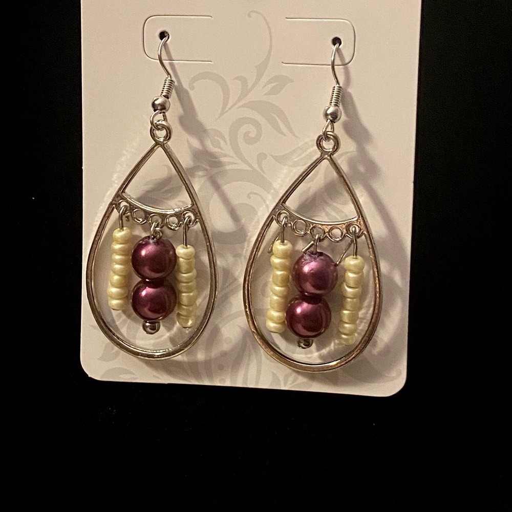 Beaded Teardrop Earrings Nickel Free